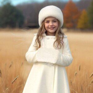 Girls Faux Fur Princess Dress Coat